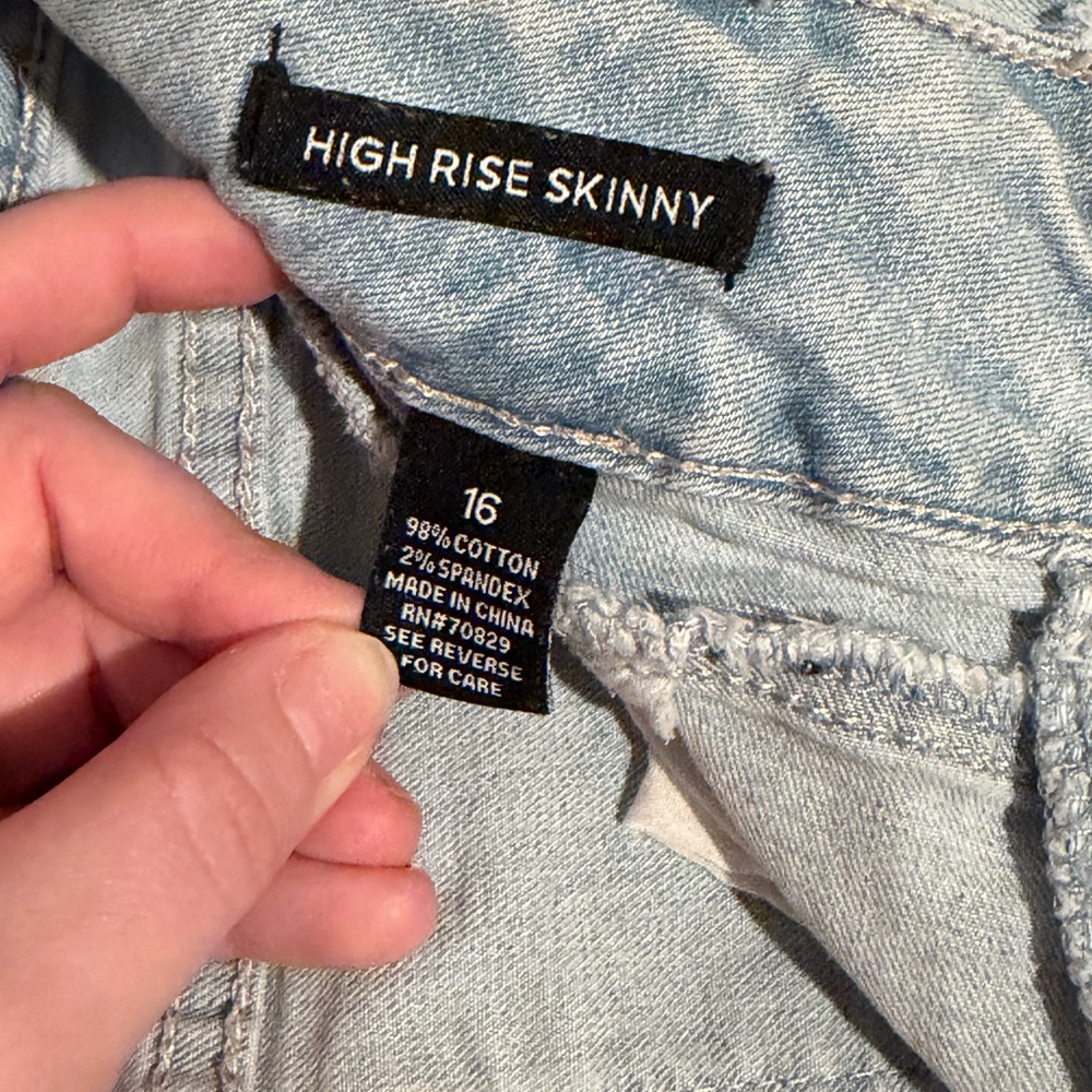 High Rise Skinny Jeans - Light Blue